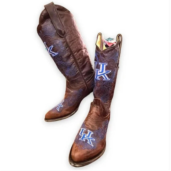University of Kentucky Wildcats UK U of K NWT NCAA Distressed Leather Boots 7.5 - Picture 12 of 12